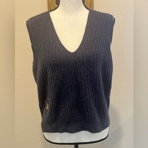 Navy Knit Sweater Vest